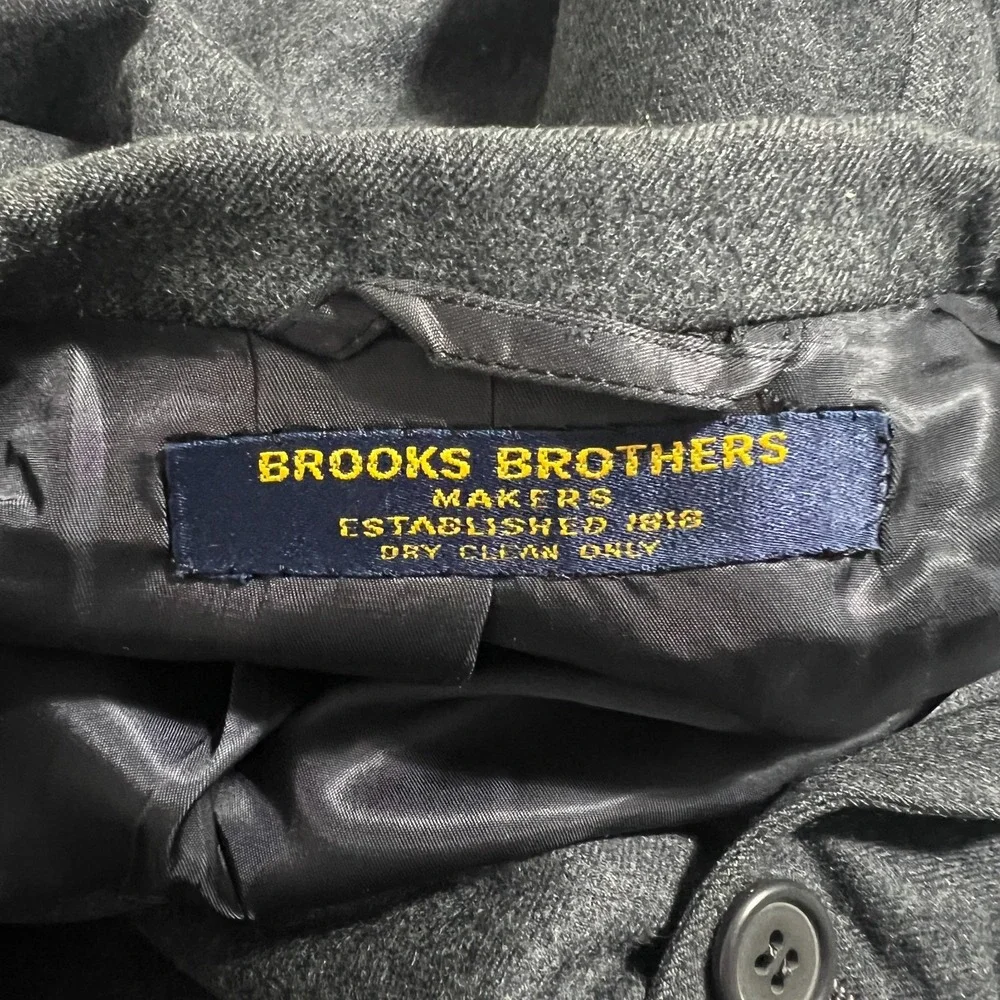 Vintage Brooks Brothers Blazer Mens 41R Gray Suit Jacket Sport Coat 80s 90s